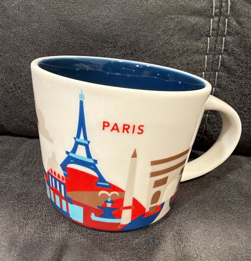 Starbucks Paris You Are Here Mug Size 14 oz Ceramic Coffee Cup
